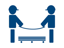 Погрузочно-разгрузочные работы стальных композитных панелей Погрузочно-разгрузочные работы стальных композитных панелей